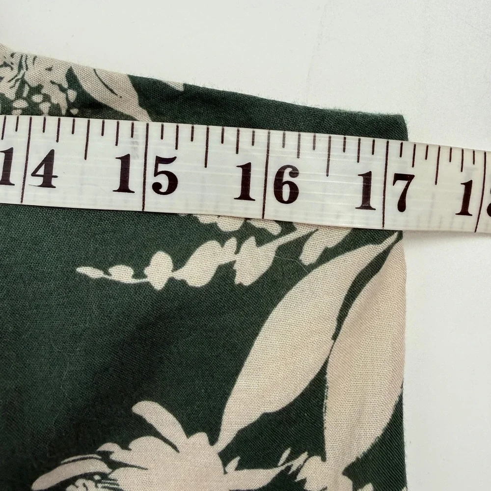 Abercrombie & Fitch Maxi Dress Womens LT Green Floral Excellent Tie Shoulder